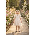 Pamina Kız Bebek Vintage Dantel Elbise 6-24 Ay Bej