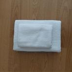Pamuk 50x90 cm El, Yüz, Saç, Baş Havlusu + 70x140 cm Banyo Havlusu, 2li Set, Beyaz, Yumuşak ve Yüksek Su Emici, Hediye