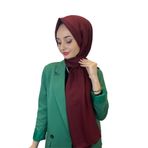 Pamuk Caz Şal, Eflatun Scarf Tek Renk Jazz Şal 1001 KOYU BORDO