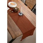 Pamuk Dantel Runner 35x145 cm Masa Örtüsü Kiremit