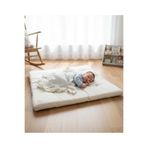 PAMUK HANIM OUTLET Bebek Oyun Minderi, çift taraflı Yıkanabilir Elyaf Dolgulu 75x95 Cm TABA KREM / AYI TEDDY