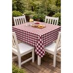 Pamuk Pötikare Masa Örtüsü 160x170 cm – Yıkanabilir, Dayanıklı, Balkon, Bahçe, Mutfak ve Piknik İçin (Bordo)