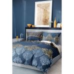 Pamuk Saten Lastikli Çarşaf Deluxe Çift Kişilik 3D Damask Nevresim Takımı - Foster - 220 x 220 cm