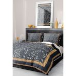 Pamuk SatenLastikli Çarşaf Deluxe Çift Kişilik 3D Dark Nevresim Takımı - Foster - 220 x 220 cm