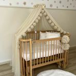 Pamuka Bebek Beşik Cibinlik Beige