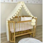 Pamuka Bebek Beşik Cibinlik Cream