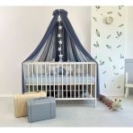Pamuka Bebek Beşik Cibinlik Glaucous Blue