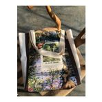 pamukcanta Claude Monet Bez Çanta Yıkanabilir Metal Çıtçıtlı Kanvas Kumaş
