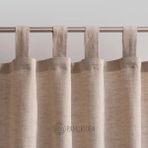 PAMUKIDEA Biritli Naturel Buldan İşi Pamuklu Düz Keten Rustik Perde Bej Renk 450 x 220 cm - Bej - Krem