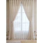 PAMUKIDEA Krem Ponponlu %100 Pamuklu Doğal Sade Düz Natural Buldan Keten Perde Güneşlik ve Fon - Tek Kanat - 400 x 150 cm