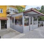 pamukkale branda 450 X 270 Pvc Şeffaf Branda Kapama Kış Bahçesi Fermuarlı GRİ