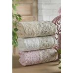 Pamuklu 3 Adet 30 X 50 El Yüz Mutfak Havlusu Çeyiz Seti Adelina Flower Soft Fransız Güpürlü Çeyizlik