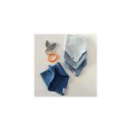 Pamuklu 8 Kat Muslin Kumaş Üç Çıtçıtlı 4'lü Bebek Mama Önlüğü/ağız Mendili - Çok Renkli - Standart