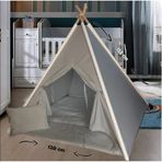 Pamuklu Ahşap Çocuk Oyun Çadırı Evi Kızılderili Çadırı