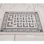 Pamuklu Bukle Lüks Kilim (40x60)-Luma Kreme Gri