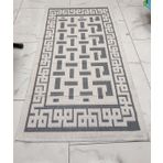Pamuklu Bukle Lüks Kilim (80x150)-Luma Kreme Gri