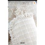 Pamuklu Buldan Işi Bordo Renk Çekyat Örtüsü 180*250 cm - 180 x 250 cm - Krem