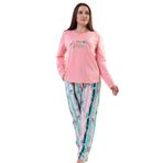 Pamuklu Büyük Beden Uzun Kol Pijama Takım, 203177