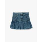 Pamuklu Cepli Balon Form Denim Etek
