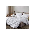 Pamuklu Çift Kişilik Fermuarlı Beyaz Yorgan Kılıfı Nevresim & Astar Sık Dokuma Kumaş 200x220 Cm NK200