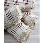 Pamuklu Çok Renkli Buldan Işi Berjel Takımı Örtüsü (Koltuk Kollarını Örtmeyen Oturma Grubu Takımı) - 180 x 220 cm - Fuşya