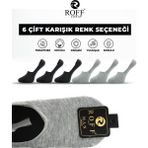 Pamuklu Erkek Babet Çorap Dikişsiz Görünmez Kaydırmaz Topuk Silikonlu 6’lı Paket - 40 - 44 - Antrasit - Gri