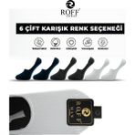 Pamuklu Erkek Babet Çorap Dikişsiz Görünmez Kaydırmaz Topuk Silikonlu 6’lı Paket - 40 - 44 - Lacivert - Antrasit - Beyaz