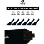Pamuklu Erkek Babet Çorap Dikişsiz Görünmez Kaydırmaz Topuk Silikonlu 6’lı Paket - 40 - 44 - Lacivert