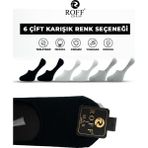 Pamuklu Erkek Babet Çorap Dikişsiz Görünmez Kaydırmaz Topuk Silikonlu 6’lı Paket - 40 - 44 - Siyah - Beyaz - Gri