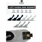 Pamuklu Erkek Babet Çorap Dikişsiz Görünmez Kaydırmaz Topuk Silikonlu 9’lu Paket - 40 - 44 - Lacivert - Beyaz - Gri