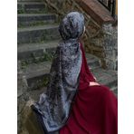 Pamuklu Etnik Desen Şal-Siyah/Beyaz