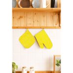 Pamuklu Fırın Eldiveni Ve Tutacak Seti 20x20-19x30 Cm