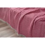 Pamuklu Kaymaz Koltuk Çekyat Örtüsü&koltuk Şalı 170X210 - Pembe - 170 x 210 cm