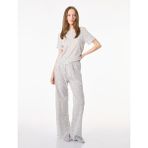 Pamuklu Kısa Kollu Bisiklet Yaka Leopar Desenli Pijama Takımı