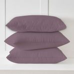 Pamuklu Kumaştan Fermuarlı Yastık Kılıfı (2 Adet) 50 x 70 cm - Mor - 50x70