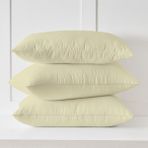 Pamuklu Kumaştan Fermuarlı Yastık Kılıfı (2 Adet) 50 x 70 cm - Sarı