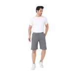 Pamuklu Örme Slim Fit Erkek Şort (Gri, M)