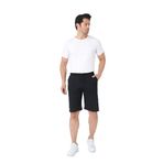 Pamuklu Örme Slim Fit Erkek Şort (Siyah, XL)