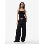 Pamuklu Ribanalı Slim Fit Kare Yaka İp Askılı Atlet Bluz