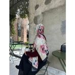 Pamuklu Rose Desen Şal-Gül Kurusu