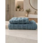 Pamuklu Saç Havlusu 50X90 ve Banyo Havlusu 90X150 Yumuşak Dokulu Emici Saç ve Banyo Havlusu - Koyu Yeşil - 90 x 150 cm