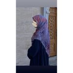 Pamuklu Soft Âlâ Desen Eşarp-Morcivert