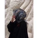 Pamuklu Soft Lara Desen Eşarp-Gri
