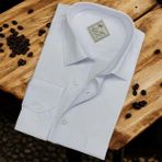 Pamuklu Uzun Kollu Beyaz Erkek Gömlek (Regular Kalıp) - XL