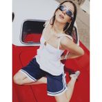 Pamuklu Volanlı Katlı Slim Fit İp Askılı Bluz