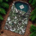 Pamuklu Yeşil Uzun Kollu Erkek Gömlek (Slim Fit Kalıp)