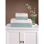 Pamuklu4'lü Banyo Havlu Seti Hamam Takımı Seti Günlük Çeyizlik Banyo Havlusu - 70 x 140 cm - Yeşil