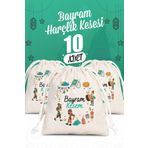 Pamusan Natural Bayram Kesem - 10'lu Karagöz Ile Hacivat Temalı - 10'lu Paket - 10x13cm