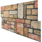 Pan Dekor 5 Adet (2,5m2) x Karma Taş Desenli 3 Boyutlu Renkli Strafor Köpük Duvar Kaplama Paneli (KR-307)