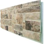 Pan Dekor 5 Adet (3m2) x Tuğla Strafor Dış Cephe Duvar Paneli (DCS-409) - 120 x 50 - Bej - Tekli